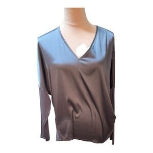 White House Black Market Blue Bat Wing  Sleeves  Casual Blouse Size S